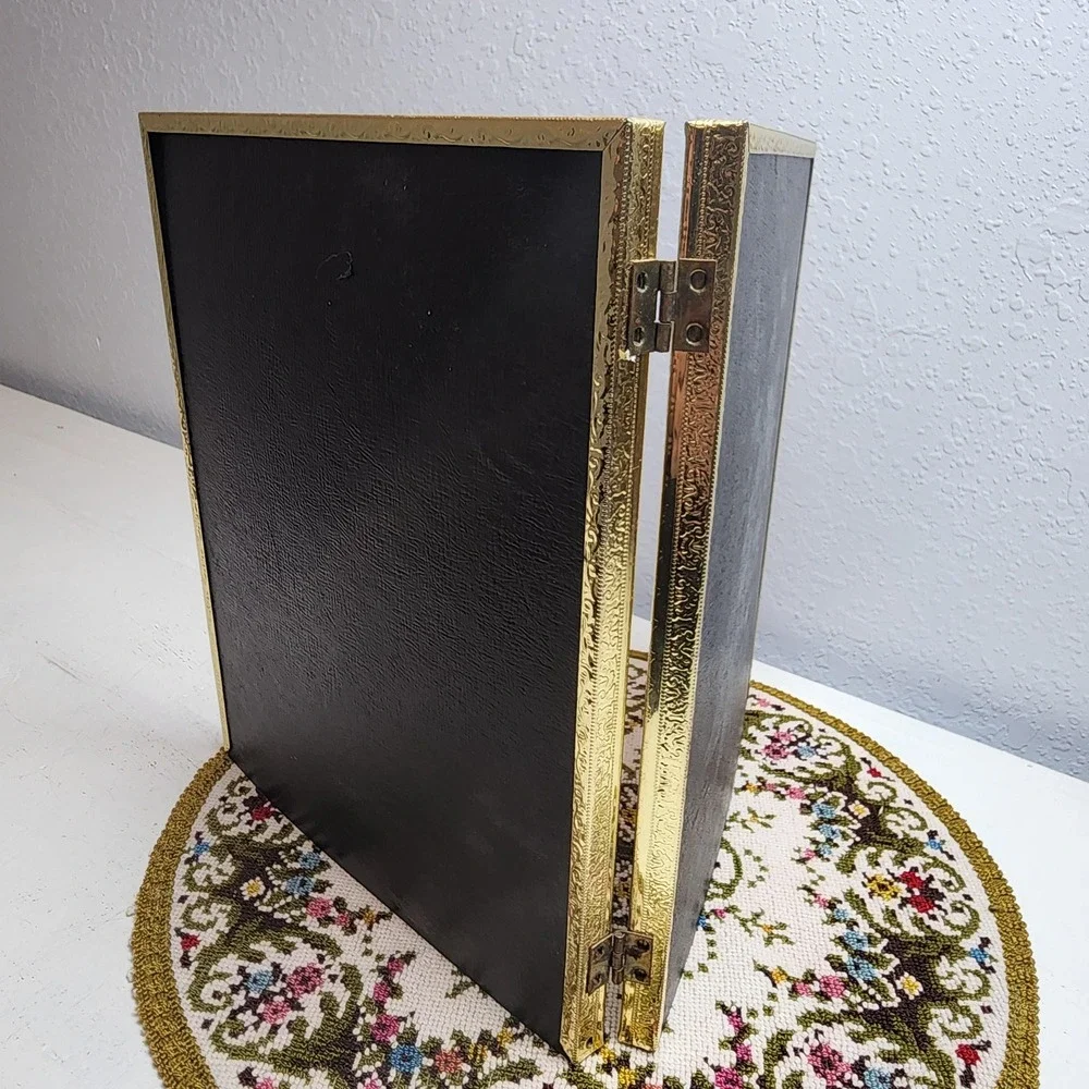 Vintage Dual Hinged‎ Metal Gold Frames, 8x10 inch photo slots